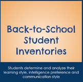 Back to School - Student Inventory and "How Do You Communi