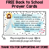 Back to School Student Prayer Cards