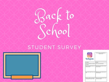 Preview of Back to School Student Survey