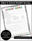 Back to School Student Survey