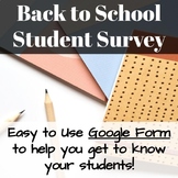Back to School Student Survey: Get to Know Your Students!