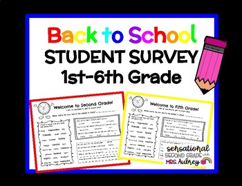 Preview of Back to School Student Survey: Get to Know Your Students!