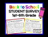 Back to School Student Survey: Get to Know Your Students!