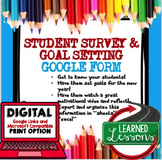 Back to School Student Survey in Google Forms