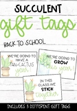 Back to School Succulent/Cactus Gift Tag