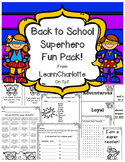 Superhero Theme Fun Pack! {Back to School}