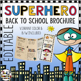 Back to School Superhero Brochure EDITABLE