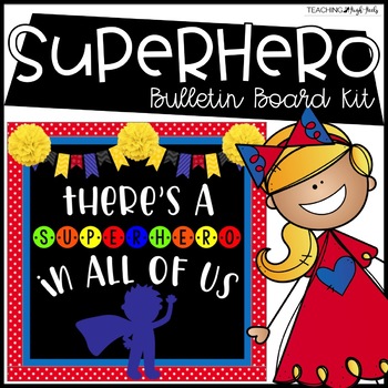 Preview of Welcome Back to School Bulletin Board Kit Superhero Classroom Door Decor Set