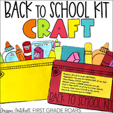 Back to School Supply Craft & Writing August & September Activity