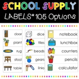 Back to School Supply Labels