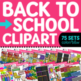 Back to School Supply Mega Clipart Bundle: Pencils, Marker