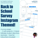 Back to School Survey - Instagram Themed - Get to know you