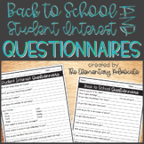 Back to School Survey and Interest Inventory