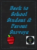 Back to School Surveys for Students & Parents