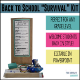 Back to School Survival Kit - EDITABLE