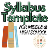 Back to School Syllabus Template