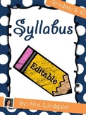 Back-to-School Syllabus for Middle or High School Teachers