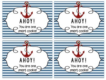 Back to School Tag {AHOY! You are one smart cookie!} by 3rd Grade Greer