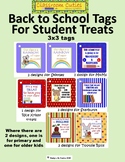 Back to School Tags for Student Candy Treats