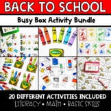 Back to School Task Box Activity Bundle
