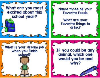 Back to School Task Cards by Elementary Brown-ies | TpT