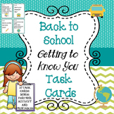 Back to School Task Cards-All About Me and Bonus Printable