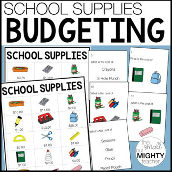 Preview of Back to School Task Cards - Shop School Supplies