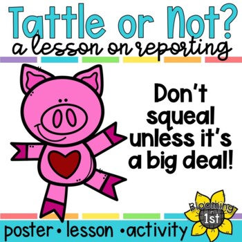Preview of Back to School Tattling Sort and Activity - Don't Squeal Unless It's a Big Deal!