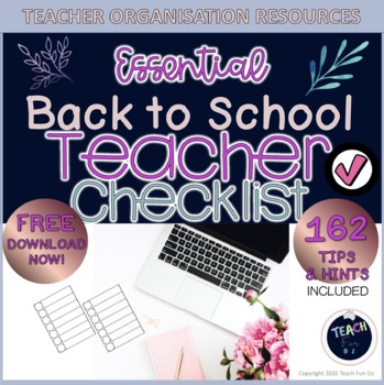 Preview of Back to School Teacher Checklist Guide to first week of school 162 Tips