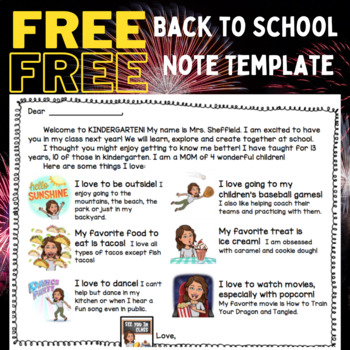 Back To School Teacher Note To Student By You Can Call Me Jess Tpt