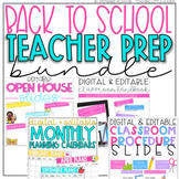 Back to School Teacher Prep Bundle (Editable)