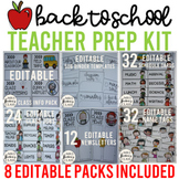 Back to School Classroom Teacher Prep Kit Bundle | EDITABL
