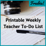 Back to School: Teacher To-Do List Weekly Organizer 