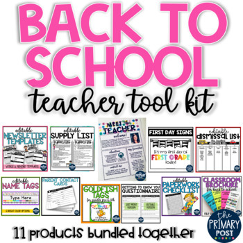Preview of Back to School Teacher Tool Kit BUNDLE