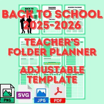 Preview of Back to School Teacher's Folder Planner 2025-2026