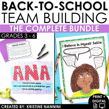 Preview of Back to School Team Building Activities | First Day of School All About Me