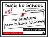 Back to School Ice Breakers Team Building Activities
