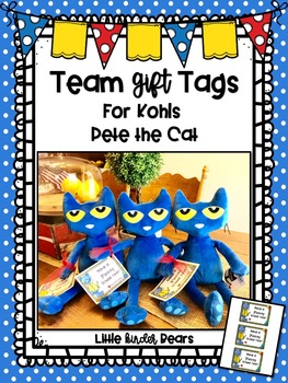 Back to School Team Gift Labels for Pete the Cat from Kohl s TPT