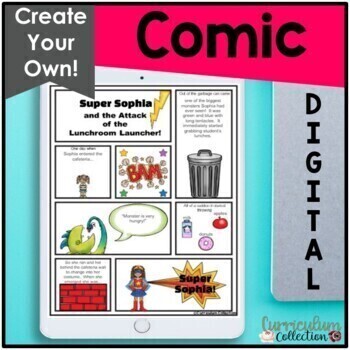 Preview of Back to School Technology Activity | Comic Strip Template | Distance Learning