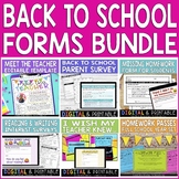 Back to School Forms Bundle | Print + Digital