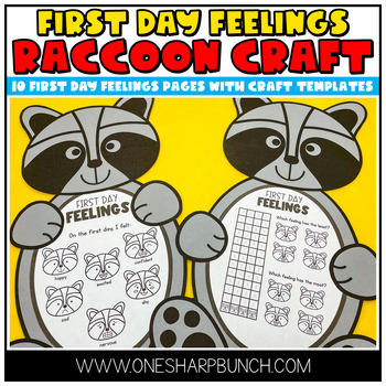 Preview of Back to School The Kissing Hand Craft First Day Feelings Graph Activities