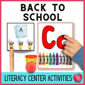 Preview of Back to School-Themed Center Activities to Improve Literacy Learning