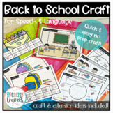 Back to School Themed Craft for Speech and Language