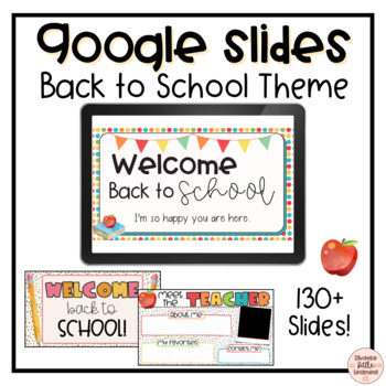Preview of Back to School Themed Google Slides Templates: August and September | Digital