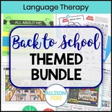 Back to School Speech Therapy Activities Bundle - Fall Spe