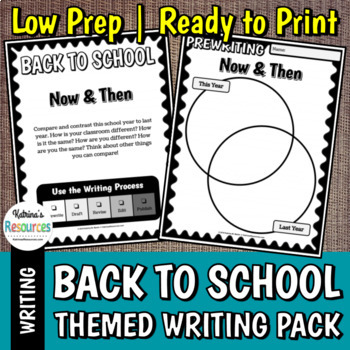 Preview of Back to School Themed Writing Pack