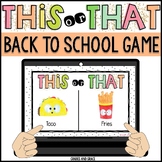 Back to School This or That - Get to know you game