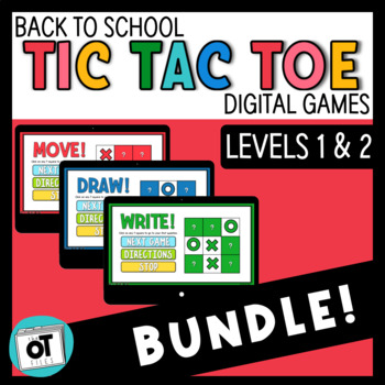 Preview of Back to School Tic Tac Toe - Occupational Therapy Games
