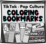 End of Year - TikTok Coloring Bookmarks (Pop Culture)
