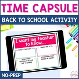 Back to School Time Capsule Digital Distance Learning